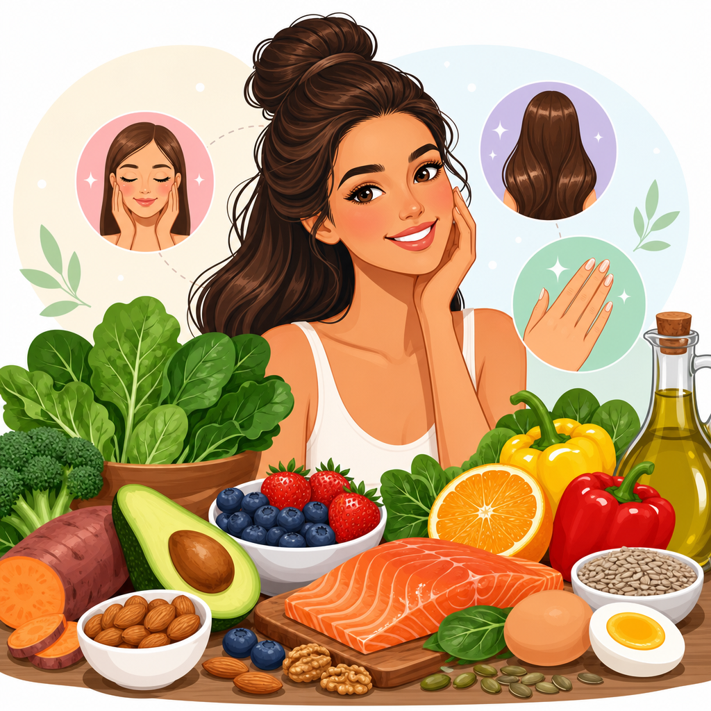 The Role of Foods for Skin, Hair, and Nail Health in a Healthy Diet